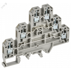 Колодка клеммная CTS-ML 3 ур. 2,5мм2 серая IEK