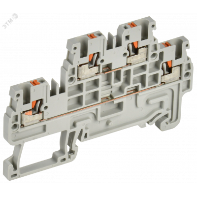 Колодка клеммная CP-ML 2 ур. 1,5мм2 серая IEK