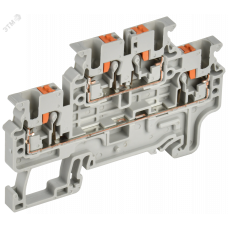 Колодка клеммная CP-ML 2 ур. 2,5мм2 серая IEK