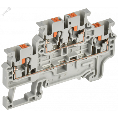 Колодка клеммная CP-ML 2 ур. 2,5мм2 серая IEK