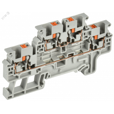 Колодка клеммная CP-ML 2 ур. 4мм2 серая IEK