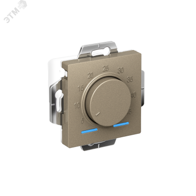 ATLASDESIGN ТЕРМОСТАТ электрон. теплого пола с датчиком, 10A, механизм, ШАМПАНЬ