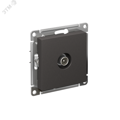 ATLASDESIGN TV РОЗЕТКА проходная 4DB, механизм, БАЗАЛЬТ