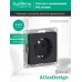 Розетка ATLASDESIGN с заземлением 16А механизм карбон