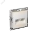 Розетка ATLASDESIGN двойная компьютерная RJ45+RJ45 категория 5E механизм жемчуг Розетка ATLASDESIGN двойная компьютерная RJ45+RJ45 категория 5E механизм жемчуг