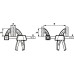 Струбцина пистолетного типа, усилие: 2 кН, 450 мм x 80 мм, распор 170 - 660 мм, удобная смена работы с сжатия на распор