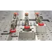 Зажим регулируемый горизонтальный, с коленчатым рычагом, усилие: 2.5 кН, с открытым плечом и горизонтальным основанием 60