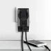 Разветвитель электрический ЭРА SP-1e-USB-B на 1 розетку + 2 USB с заземлением 16А черный