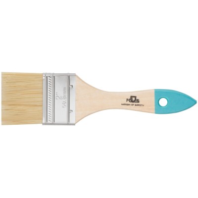 Кисть флейцевая, натур. cветлая щетина, деревянная ручка 2'' (50 мм)