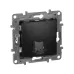 Розетка компьютерная RJ45 категория 6 UTP антрацит ETIKA Розетка компьютерная RJ45 категория 6 UTP антрацит ETIKA