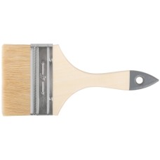 Кисть флейцевая ''Лайт'', натур. cветлая щетина, деревянная ручка  4'' (100 мм)