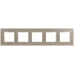Рамка для розеток и выключателей ЭРА Elegance 14-5015-04 Classic, на 5 постов, шампань