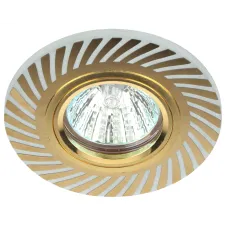 DK LD39 WH/GD /1 Светильник ЭРА декор cо светодиодной подсветкой MR16, белый/золото (50/1500)