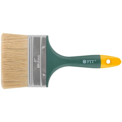 Кисть флейцевая ''Контур'', натур.светлая щетина, пластиковая ручка  4'' (100 мм)