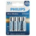 Батарейки Philips LR6E4B/51 АА алкалиновые 1,5v 4 шт. LR6-4BL Ultra (4/48/144/18432)