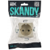 SKANDY Розетка с заземлением с защитными шторками 16А безвинтовое крепление SK-R06B бежевый IEK