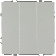 Выключатель тройной 10АХ-250В IP20 алюминий 15-1107-03 Galaxy