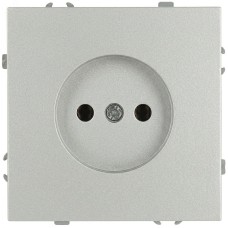 Розетка скрытого монтажа в рамку без заземления 2P 16А-250В IP20 алюминий 15-2106-03 Galaxy
