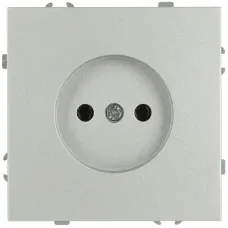 Розетка скрытого монтажа в рамку без заземления 2P 16А-250В IP20 алюминий 15-2106-03 Galaxy