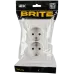 BRITE Розетка 2-местная с заземлением без защитных шторок 16А безвинтовое крепление в сборе РС22-3-БрБ белый IEK