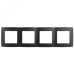 12-5004-05 ЭРА Рамка на 4 поста, Эра12, антрацит (10/100/1600)