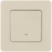 Выключатель 1-клавишный проходной с подсветкой/индикацией 10АХ безвинтовое крепление слоновая кость INSPIRIA