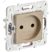 SKANDY Розетка без заземления с защитными шторками 10А SK-R01Sa песочный IEK