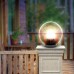 Садово-парковый светильник ЭРА НТУ 02-60-205 шар дымчатый призма на опору / кронштейн IP44 Е27 max60Вт d200mm