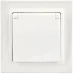 BRITE Розетка 1-местная с заземлением с защитными шторками и крышкой 16А IP44 в сборе               РСбш10-3-44-БрБ белый