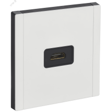 FORTE&PIANO Розетка HDMI FP240M металл белый IEK