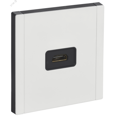 FORTE&PIANO Розетка HDMI FP240M металл белый IEK