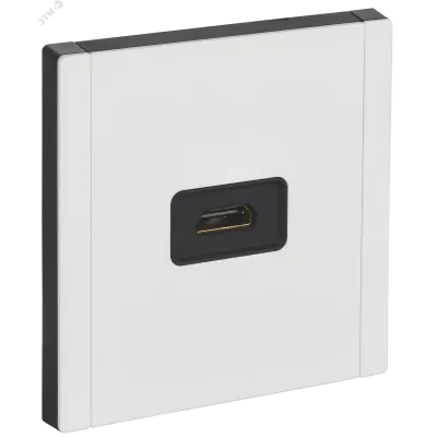 FORTE&PIANO Розетка HDMI FP240M металл белый IEK