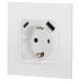 Розетка ЭРА Elegance 14-4108-01М 2P+E 16A-250В со шторками с USB type-A+C 5В-3А белый матовый