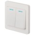 Выключатель Intro Style 7-105-01 двойной с подсветкой, 10А-250В, IP20, СУ, белый