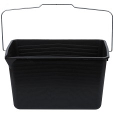 Ведро для краски, металлическая ручка 12 л черное