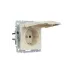 BRITE Розетка с заземлением с защитными шторками и крышкой 16А IP44 РСбш10-3-44-БрКр бежевый