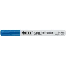 Маркер строительный с жидким красящим составом, алюминиевый корпус, синий