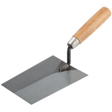 Кельма отделочная, инструментальная сталь, деревянная ручка 160 мм