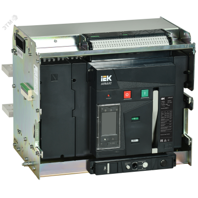 Выключатель автоматический воздушный ARMAT выдвижного исполнения 4P типоразмер E 85кА 3200А расцепитель TT с комплектом аксессуаров 220В: мотор пр