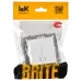 BRITE Выключатель 2-клавишный с индикацией 10А ВС10-2-1-БрАБ арктический белый IEK