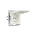 BRITE Розетка с заземлением с защитными шторками и крышкой 16А IP44 РСбш10-3-44-БрЖ жемчуг