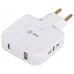 Разветвитель электрический ЭРА SPF-2-FL-USBC поворотный на 2 розетки + 2USB A+C 10А белый