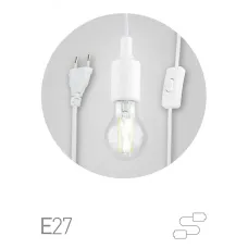 Светильник для растений ЭРА FITO-Holder E27 5 м с проводом и выключателем для фитоламп с цоколем Е27