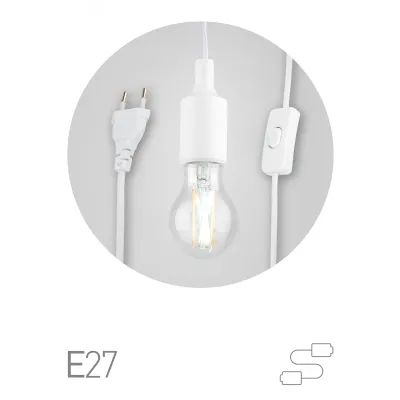 Светильник для растений ЭРА FITO-Holder E27 5 м с проводом и выключателем для фитоламп с цоколем Е27