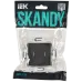 SKANDY Выключатель 2-клавишный проходной с индикацией 10А SK-V10T титан IEK