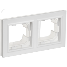 BRITE Рамка 2-местная IP44 РУ-2-БрАБ-44 арктический белый IEK