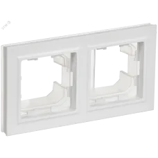 BRITE Рамка 2-местная IP44 РУ-2-БрАБ-44 арктический белый IEK