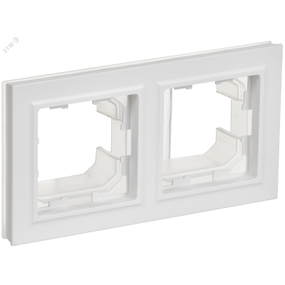 BRITE Рамка 2-местная IP44 РУ-2-БрАБ-44 арктический белый IEK