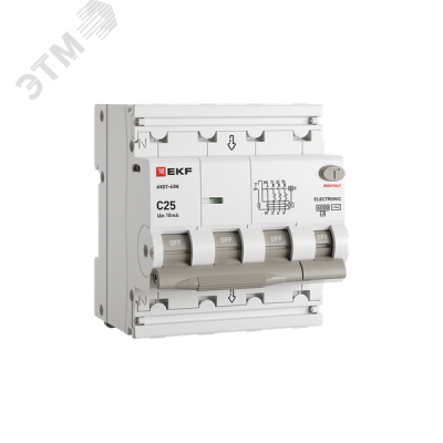 Выключатель автоматический дифференциального тока 3P+N 25А 10мА AC эл АВДТ-63N D63N46EA25C10 PROXIMA EKF