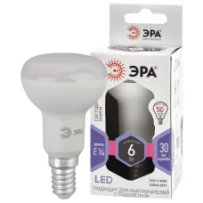 Лампочка светодиодная ЭРА STD LED R50-6W-860-E14 Е14 / Е14 6Вт рефлектор холодный дневной свет